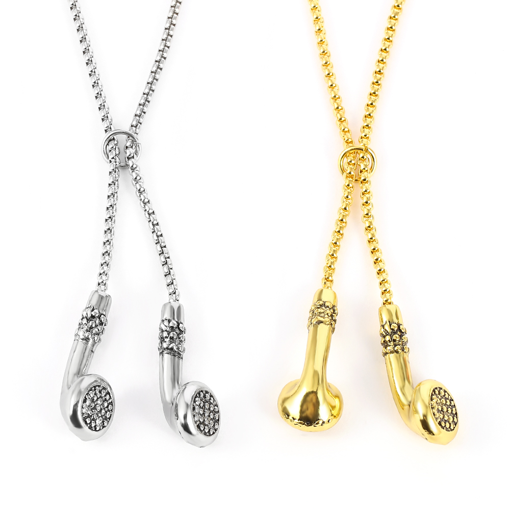 Women'S Accessories Clothing - 레트로 스타일의 독창적인 이어폰 모양 금속