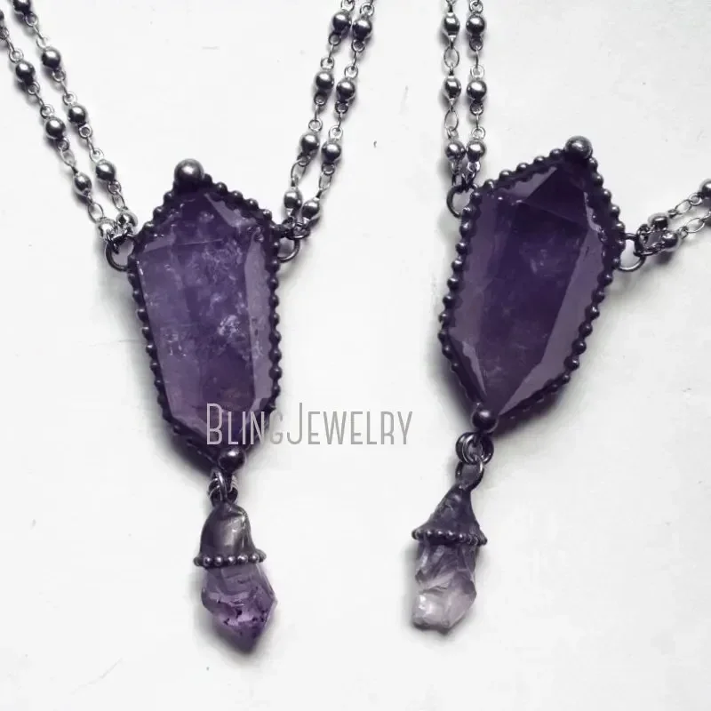 10개 자수정 크리스탈 목걸이 부적 위카 마녀 고스 여 - Women'S Emo Accessories 리뷰 및 가격