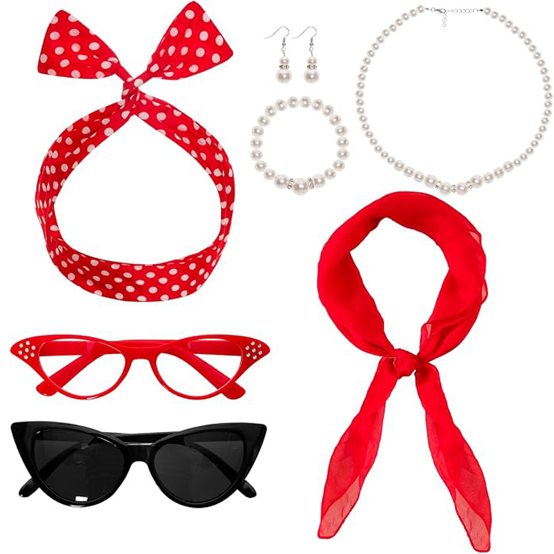 여성용 1950년대 스타일 의상 액세서리 7종 세트:  - Women'S Accessories In The 1950S 리뷰 및 가격
